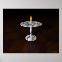 White Marble Chalice Poster