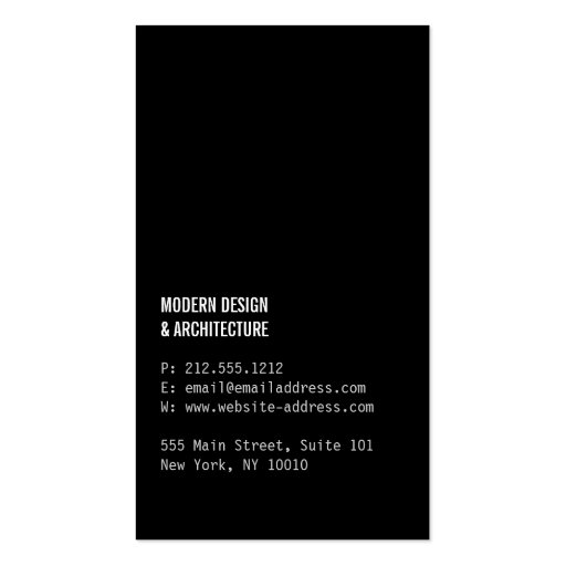 White Marble Modern and Professional Business Cards (back side)