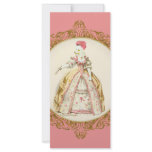 White Marie Antoinette Poodle in Pink Customized Rack Card