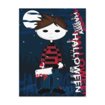 White Mask Serial Killer Postcard by markmurphycreative White Mask Serial Killer Postcard