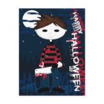 White Mask Serial Killer Postcard