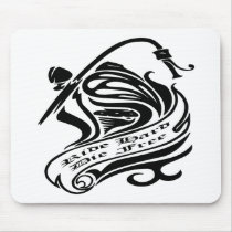 White Mc Ride Hard Die Free mousepads by WhiteTiger_LLC White Mc Ride Hard Die Free mousepads
