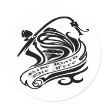 White Mc Ride Hard Die Free stickers by WhiteTiger_LLC White Mc Ride Hard Die Free stickers