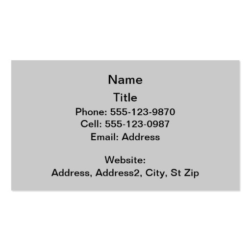 White Mercedes Benz Business Cards (back side)