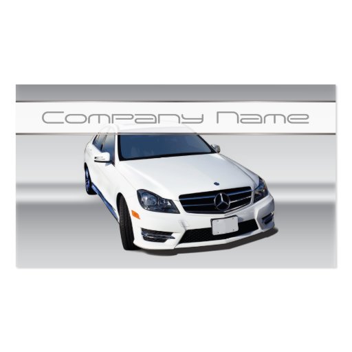 White Mercedes Benz Business Cards (front side)