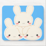 White Mochi Bunnies mouse pad mousepads