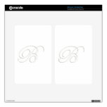 White Monogram B Kindle Fire Decal