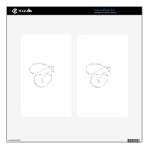 White Monogram C Kindle Fire Decals