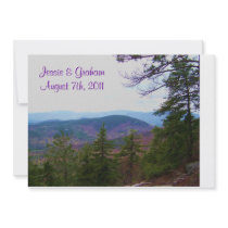 white mountain wedding personalized announcement