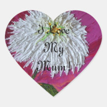 White Mum Mother's Day Sticker