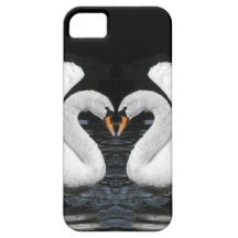 White Mute Swans Mirror Image iPhone 5 Case
