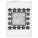 White n black flower frame blank card by marcya7 White n black flower frame blank card