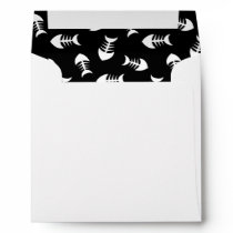 White n Little Fish Bones Surprise Black Envelope