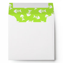 White n Little Fish Bones Surprise Olive Envelopes