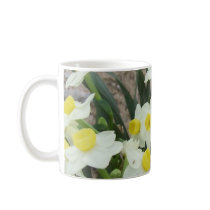 White Narcissus Flowers Mug