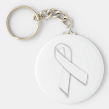 White National Day of Remembrance Ribbon Keychain