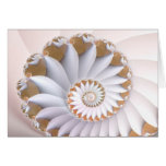 White Nautilus Cute Abstract Seashell Art Greeting Cards