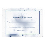 White Navy Stars Design RSVP Personalized Invitation