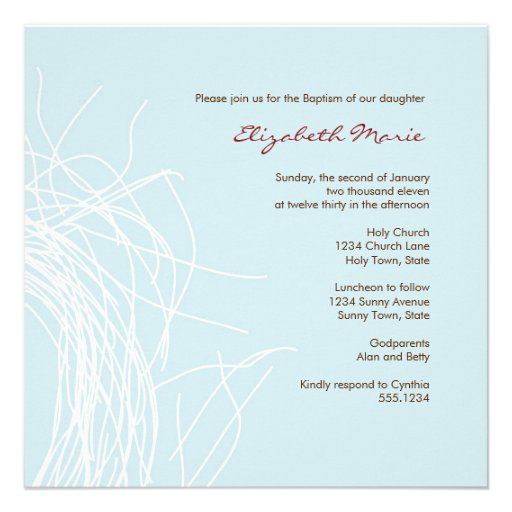 White Nest Double Sided Invitation