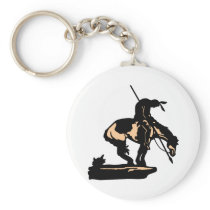 White New End Of Trail Key Chains