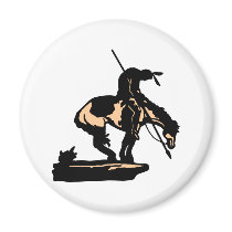 White New End Of Trail Fridge Magnets