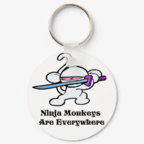 White Ninja On Guard keychains by OmanLegend White Ninja On Guard keychains