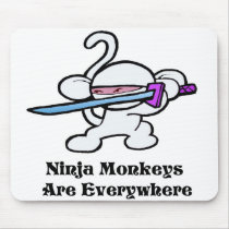 White Ninja On Guard mousepads by OmanLegend White Ninja On Guard mousepads