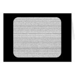 White Noise. Black and White Snowy Grain. Greeting Card