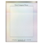 White Noise: Pastel Zigzag Pattern in Rainbow Letterhead Design