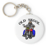 White Old Skool Biker keychains