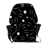 White on Black Floral Pattern