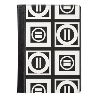White on Black Geometric Equal Sign Pattern