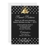 White On Black Monogram S-16 Invitation-Cust.