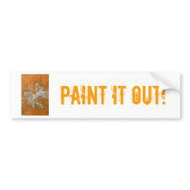 White on Gold Paintball Bumper Stickers
