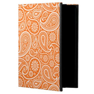 White On Orange Retro Paisley Pattern Powis iPad Air 2 Case