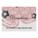 white on red swirl chandelier heart damask business cards