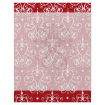 white on red swirl chandelier heart damask flyers