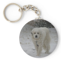 White on white keychain