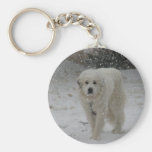 White on white keychain
