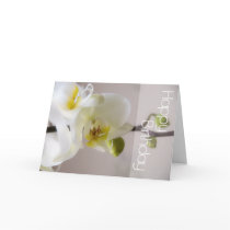 White Orchid Birthday Card
