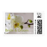 White Orchid Bride & Groom Stamp