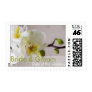 White Orchid Bride & Groom Stamp