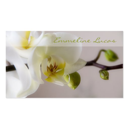 White Orchid â€¢ Business Card (front side)