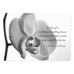 White Orchid Charity Wedding Favor Card Business Card