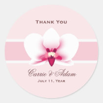 White Orchid Favour Stickers stickers