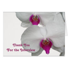 White Orchid Interview Thank You Card
