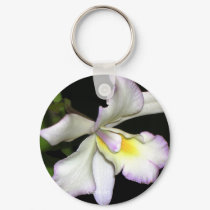 "White Orchid" Keychain by CaroleArt "White Orchid" Keychain