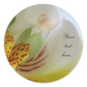 White Orchid Magic Wedding Invitation Seals stickers