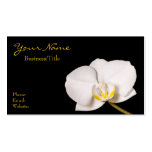 White Orchid on Black Business Card