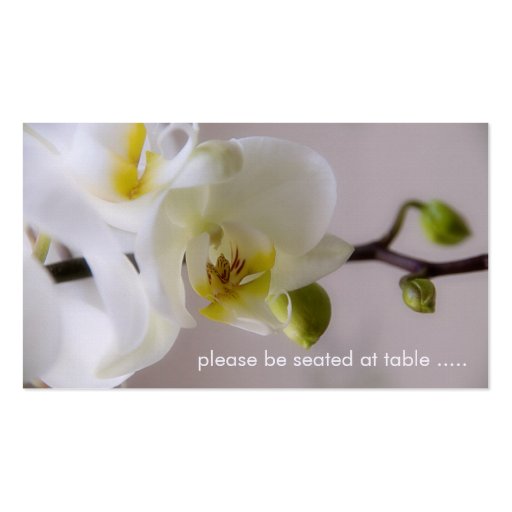 White Orchid â€¢ Place Card Business Card